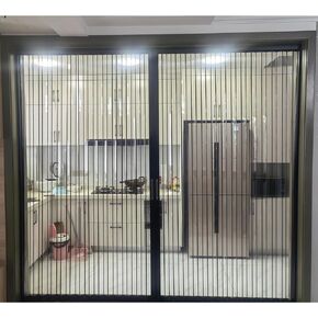 باب منزلق أكريليك شفاف قابل للطي - قسم أكورديون غير مرئي للحمام، مقسم غرفة داخلي/خارجي - عرض وارتفاع قابلان للتخصيص (51 × 80 بوصة) in Kuwait