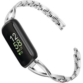 Dhwazz Band for Inspire 3 Women، حزام ساعة من الفولاذ المقاوم للصدأ حزام مجوهرات لـ Fitbit Inspire 2 / HR in Kuwait