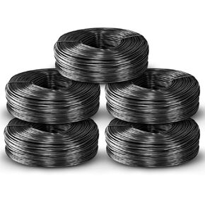 سلك ربط حديد التسليح PVC مقاس 16 - لفة سلك ربط مطلية بالبلاستيك الأخضر، 3.0 رطل (300 قدم) لكل لفة ناعمة ومرنة، متينة للبناء، ربط حديد التسليح القوي (12 لفة) in Kuwait