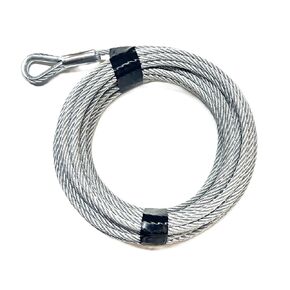 كابل ونش فولاذي مجلفن مقاس 1/4 بوصة، 7 × 19 (50 قدمًا مع عين كشتبان) in Kuwait