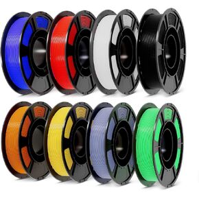 PLA+3D Printer Filament 1.75mm Bundle, Individually Vacuum Packed, Multicolor Dimensional Accuracy +/- 0.02mm, 0.25kg per Spool, 16 Pack, 4kg Total in Saudi Arabia