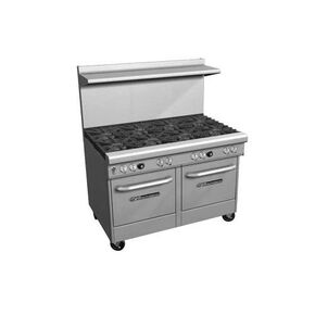 Southbend 4484EE-2CL نطاق غاز مثالي للمطاعم مقاس 48 بوصة مع شعلتين أماميتين على شكل نجمة، وشعلتين قياسيتين في الخلف، وشواية يسارية مقاس 24 بوصة و(2) أفران موفرة للمساحة in Saudi Arabia