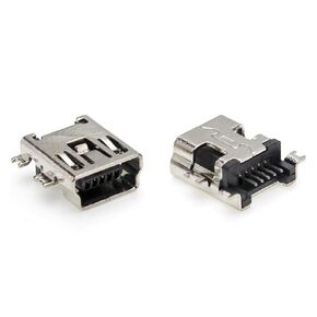 Fengpeng 10-50 قطعة/الوحدة SMD 5P مقبس USB صغير أنثى واجهة قذيفة 4 أقدام معلقة (50 قطعة) in Kuwait
