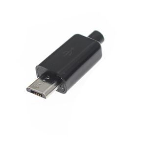 fengpeng 10pcs Mini USB Type C Male Head with Sheath Micro USB Jack Connector Plastic Shell Tail Sockect Plug Terminal DIY(White,10 Piece) in Kuwait