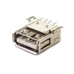 fengpeng Female SMT Warp Edge USB 2.0 Type A 4 Pin Feet 90 Degree Crimping Charge Plug Socket Jack Connector Wire A dapeter DIY(Style 2,10 Piece) in Kuwait