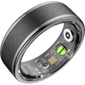 Smart Ring for Women Men,Fitness Ring with 24/7 Activity Tracking,Stress,Sleep Monitoring,No APP Subscription Fees,Compatible with iOS & Android, HarmonyOS Black, 8# in Kuwait