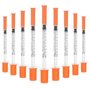 محاقن U-100 0.5 مل 32 جرام 1/4 بوصة (6 مم)، مستلزمات المختبرات، مغلفة بشكل فردي، عبوة من 100 قطعة in Kuwait