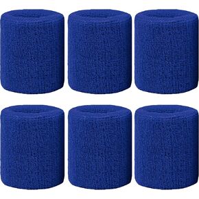 4.3 Inch Sports Wrist Sweatbands for Men Women, Absorbent Wrist Sweat Bands Tennis Wristbands Athletic Cotton Terry Cloth Sweatband for Basketball,Pickleball,Running,Gym,Working Out (6 Pack) -Mixed in Saudi Arabia