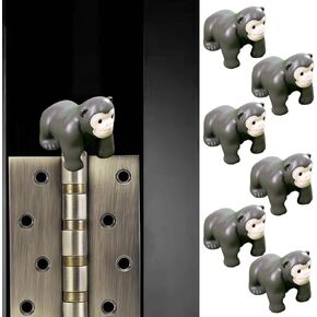 Cute Mini Creative Forest Animals, Chimpanzees Hinge Heads Decorative Topper Set 6PCS, Home Decoration,Magnetic Hinge Head Toppers Door Hinge in Kuwait