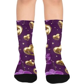 جوارب المشي لمسافات طويلة على شكل قلب جالاكسي - جوارب شتوية حرارية سميكة دافئة للأولاد والبنات الصغار للمدرسة، والارتداء اليومي والأنشطة الخارجية in Kuwait