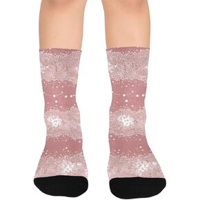 جوارب للتنزه سيرًا على الأقدام من الدانتيل بطبعات زهور - جوارب شتوية حرارية سميكة دافئة للأطفال الصغار للأولاد والبنات للمدرسة، والارتداء اليومي والأنشطة الخارجية in Kuwait