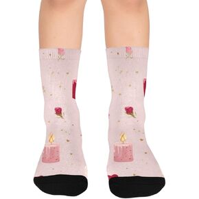 جوارب كاندل روز جلو باللون الوردي للمشي لمسافات طويلة - جوارب شتوية حرارية سميكة دافئة للأطفال الصغار للأولاد والبنات للمدرسة، والارتداء اليومي والأنشطة الخارجية in Kuwait