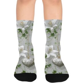 جوارب فضية على شكل قلب بلوم للتنزه سيرًا على الأقدام - جوارب شتوية حرارية سميكة دافئة للأطفال الصغار للأولاد والبنات للمدرسة، والارتداء اليومي والأنشطة الخارجية in Kuwait