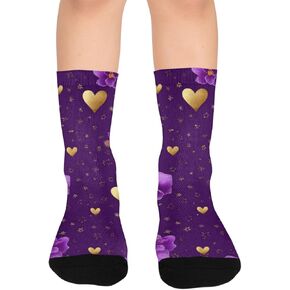 جوارب منتصف الليل المتوهجة بالزهور - جوارب شتوية حرارية سميكة دافئة للأولاد والبنات للمدرسة، والارتداء اليومي والأنشطة الخارجية in Kuwait