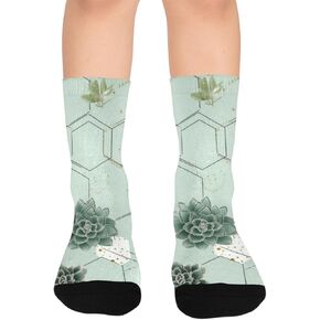 جوارب المشي لمسافات طويلة بوعاء عصرية باللون الأخضر من Art Green - جوارب شتوية حرارية سميكة دافئة للأولاد والبنات للمدرسة، والارتداء اليومي والأنشطة الخارجية in Kuwait