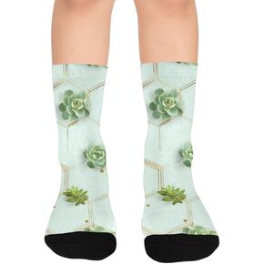 جوارب المشي لمسافات طويلة باللون الأخضر الحديث - جوارب شتوية حرارية سميكة دافئة للأولاد والبنات الصغار للمدرسة، والارتداء اليومي والأنشطة الخارجية in Kuwait