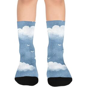 جوارب المشي لمسافات طويلة بالحبر المائي بألوان مائية - جوارب شتوية حرارية سميكة دافئة للأطفال الصغار للأولاد والبنات للمدرسة، والارتداء اليومي والأنشطة الخارجية in Kuwait