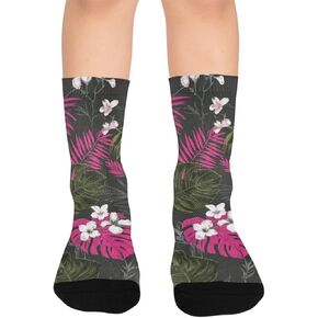 جوارب المشي لمسافات طويلة بزخارف ليلية استوائية - جوارب شتوية حرارية سميكة دافئة للأولاد والبنات الصغار للمدرسة، والارتداء اليومي والأنشطة الخارجية in Kuwait