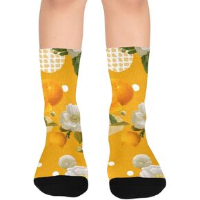 جوارب Geo Poppy Motif للمشي لمسافات طويلة - جوارب شتوية حرارية سميكة دافئة للأولاد والبنات الصغار للمدرسة، والارتداء اليومي والأنشطة الخارجية in Kuwait