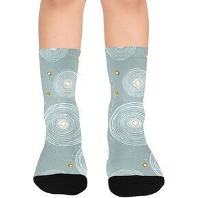 جوارب فنية للمشي لمسافات طويلة على شكل دوائر ناعمة - جوارب شتوية حرارية سميكة دافئة للأطفال الصغار للأولاد والبنات للمدرسة، والارتداء اليومي والأنشطة الخارجية in Kuwait