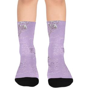 جوارب Lavender Love Letter للمشي لمسافات طويلة - جوارب شتوية حرارية سميكة دافئة للأطفال الصغار للأولاد والبنات للمدرسة، والارتداء اليومي والأنشطة الخارجية in Kuwait