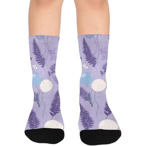 جوارب المشي لمسافات طويلة على شكل لافندر غريبة الأطوار - جوارب شتوية حرارية سميكة دافئة للأولاد والبنات للمدرسة، والارتداء اليومي والأنشطة الخارجية in Kuwait