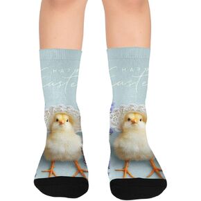 قبعة من الدانتيل، جوارب زرقاء للمشي لمسافات طويلة - جوارب شتوية حرارية سميكة دافئة للأولاد والبنات للمدرسة، والارتداء اليومي والأنشطة الخارجية in Kuwait