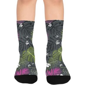 جوارب دارك تروبيكال بلوم للمشي لمسافات طويلة - جوارب شتوية حرارية سميكة دافئة للأطفال الصغار للأولاد والبنات للمدرسة، والارتداء اليومي والأنشطة الخارجية in Kuwait