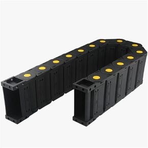 1000mm CNC Transmission Chain 30x38mm 30x50mm 30x57/77/103mm Nylon Cable Drag Chain Wire Carrier with End Connector(55mm,30X25MM_Enclosed) in Saudi Arabia