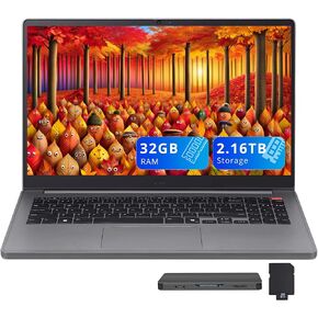 LG Gram 15 بوصة محمول رفيعة وخفيفة الوزن ، Windows 11 Home ، مدعوم من AMD Ryzen AI 7 350 معالج ، ذاكرة وصول عشوائي 16 جيجابايت ، 1 تيرابايت ، سبلت أسود in Kuwait