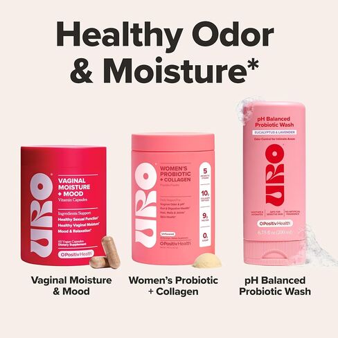 URO Women's Probiotic + مسحوق ببتيدات الكولاجين - صحة المهبل والجلد والأمعاء في ملعقة واحدة يومية - مع ببتيدات الكولاجين المتحللة، ومزيج البروبيوتيك، والبريبيوتيك XOS - 20 حصة in Kuwait