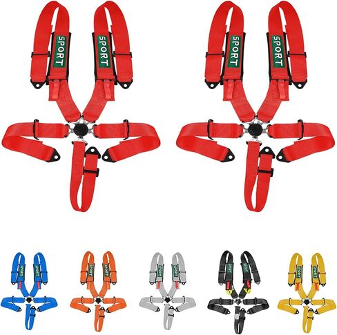 5 Point Racing Harness SFI Certified with Ultra Heavy Duty 3 Inch Shoulder Pad Quick Release Cam Lock Latch Mechanism Fit Sports car Go-Kart Racing Car UTV ATV in Kuwait