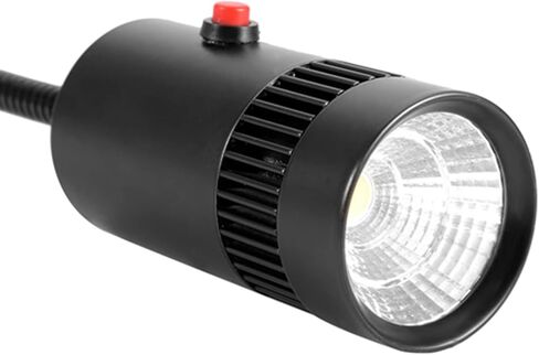 7W LED Flexible Gooseneck Machine Tool Lamp Magnetic Mount for Sewing, Lathes, Study, Aluminum Silver in Saudi Arabia