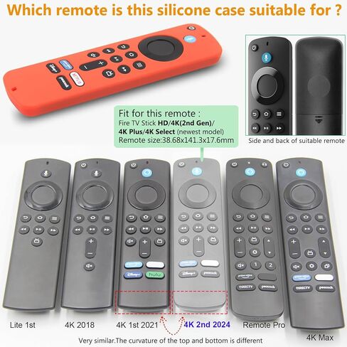 علبة الغلاف عن بُعد (2pcs) متوافقة مع Fire TV Stick HD 4K 2nd (2024 تم إصدارها) / Pioneer Alexa Voice Remote ، غلاف السيليكون المضاد للانزلاق مع حزام معصم (أخضر ، أزرق ، كلاهما توهج) in Saudi Arabia