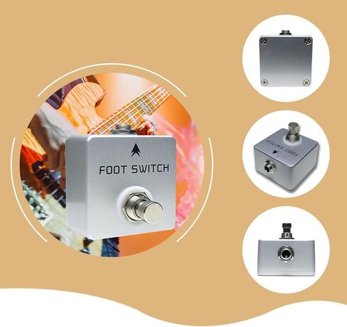 Guitar Footswitch Pedal, Metal TAP SWITCH PEDAL, 6.35mm Mono Output for Amp Channel Selection and Time-Based Effects in Saudi Arabia