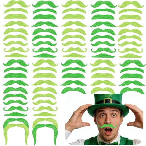 60pcs Self Adhesive Pink Fake Mustaches, Funny Mustache Stickers Stick on Mustaches Hot Pink Costume Party Favors Accessories for Kids Adults Team Spirit Party in Kuwait