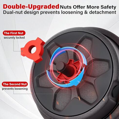 KEY2FUN Adjustable Dumbbells, 22/33/44/66/88LBS Free Weight Set with Connector, 4 in 1 Weight Set Used as Kettlebells, Barbell, Push up Stand, Fitness Exercises for Home Gym Suitable Men/Women in Saudi Arabia