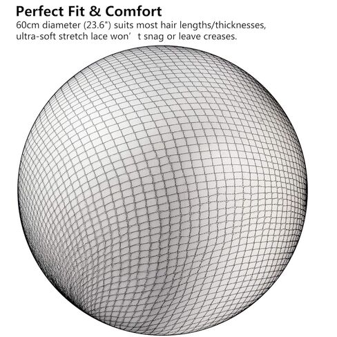 50-Pack Black Hair Net, 24" Invisible Hair Nets for Women and Men - Elastics and Breathable for Salon, Kitchen, Dance in Saudi Arabia