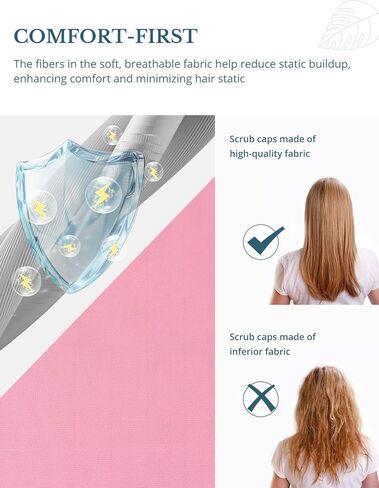 Blush Blue Floral Euro Scrub Caps Women with Buttons, Floral Surgical Tech Head Cover, Adjustable Euro Style Scrub Hat for Long or Short Hair in Saudi Arabia