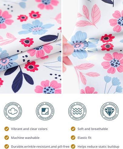 Blush Blue Floral Euro Scrub Caps Women with Buttons, Floral Surgical Tech Head Cover, Adjustable Euro Style Scrub Hat for Long or Short Hair in Saudi Arabia