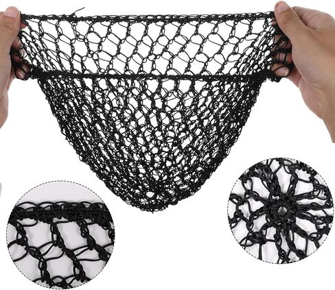2Pcs Mesh Hair Net Rayon Knit Snood Hat Hair Nets Snoods for Women Mesh Crocheted Hairnet Sleep Cap for Sleeping Soft Sleeping Hat Large Hairs Cover Ornament Accessory Black in Saudi Arabia