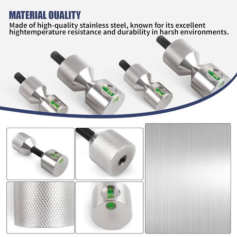 Flange Two Hole Pins 1-1/8" & 1-5/8" Detachable Flange Double Hole Pins Built-in Level 6061 Stainless Steel Two Hole Alignment Pins 4PCS in Saudi Arabia