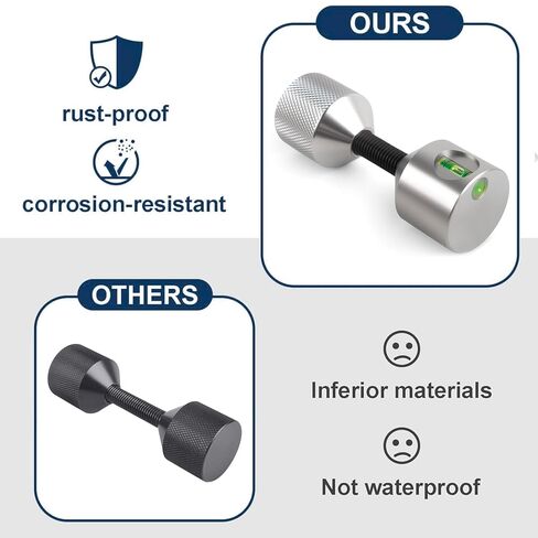 Flange Two Hole Pins 1-1/8" & 1-5/8" Detachable Flange Double Hole Pins Built-in Level 6061 Stainless Steel Two Hole Alignment Pins 4PCS in Saudi Arabia