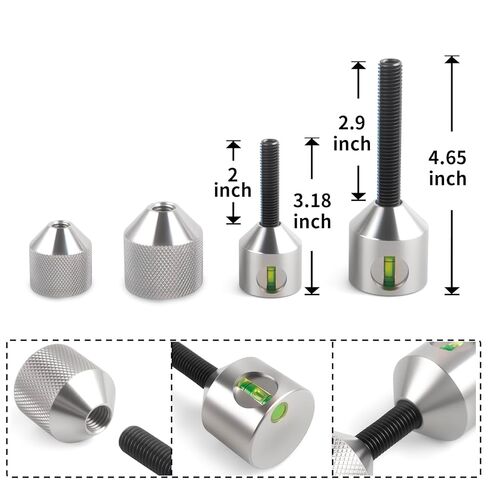 Flange Two Hole Pins 1-1/8" & 1-5/8" Detachable Flange Double Hole Pins Built-in Level 6061 Stainless Steel Two Hole Alignment Pins 4PCS in Saudi Arabia
