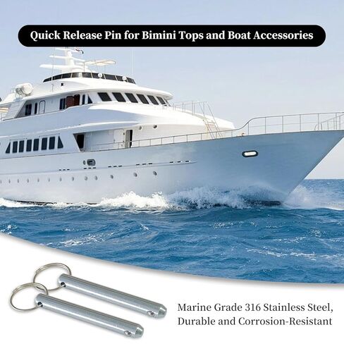 NIIIYTYB 2 Pcs Quick Release Pin 316 Stainless Steel 3/8" Usable Length 2.4" Overall Length 3" Detent Pins for Bimini Top Hitch Umbrella Marine Hardware in Saudi Arabia