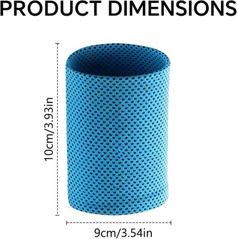 1 Pair Cooling Wristbands Breathable Wrist Sweatbands,Sweat Absorbent Quick Dry,Ice Wristband for Yoga Sports Running Gym Workout(Blue) in Saudi Arabia