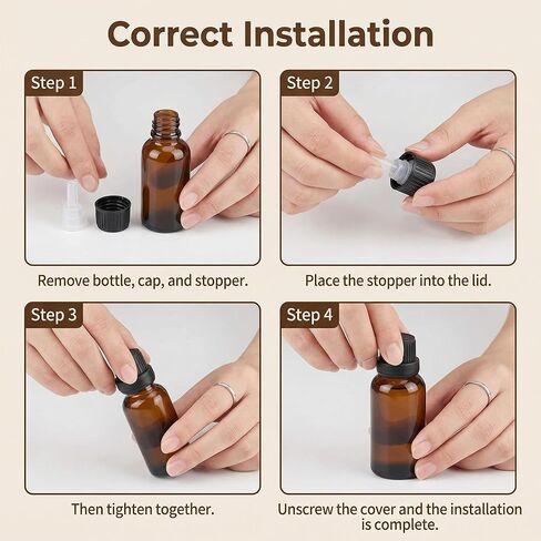 erioctry 3PCS 100ml/3.4oz Empty Amber Glass Bottle with Orifice Reducer and Black Cap for Essential Oils Aromatherapy Cosmetic Storage in Saudi Arabia