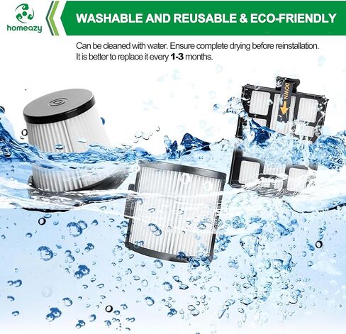 IW3511 IW1111 Filters Replacement Parts for Shark IW3511 Detect Pro Cordless Stick Vacuum Cleaner and IW1111 Detect Pro Auto-Empty System Portable Handheld Attachment Washable Kits in Saudi Arabia