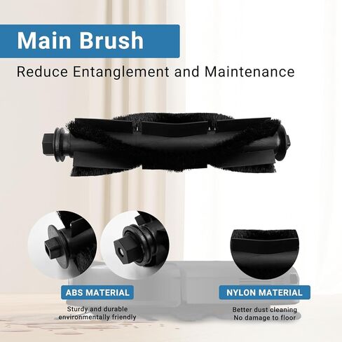 قطع غيار متوافقة مع مكنسة Lefant M2/M2S Pro M2 Plus Robot، مرشحات الفرشاة الدوارة، وسادات الممسحة، مرشحات القاعدة، أكياس الغبار in Kuwait