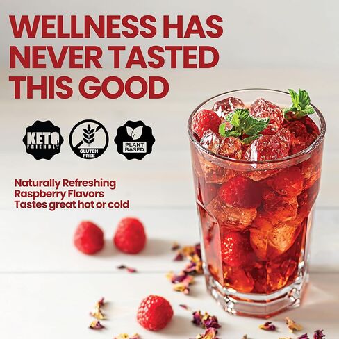 أكياس شاي رابيد فاير النحيفة، مزيج من الأعشاب الطبيعية والنباتات، تعزز الطاقة والهضم، تدعم عملية التمثيل الغذائي، 14 حصة، نكهة التوت in Kuwait